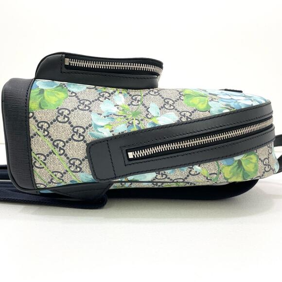 Gucci GG Blooms Backpack Daypack Beige Blue - Picture 4 of 15